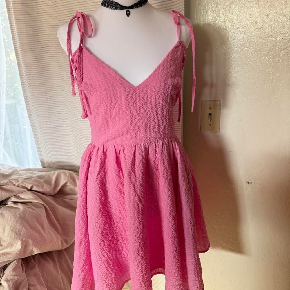 Lulu's Pink mini dress with tie, Fairycore princess